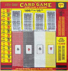 Dollar Card Game Punch Board