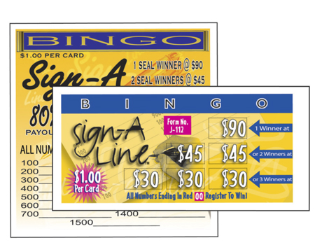 Bingo Sign A Line Seal Cards