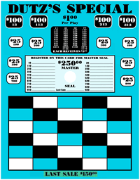 161 Dutz's Special Punch Board