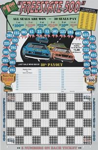 218 Car Race Board 500 Punch Board