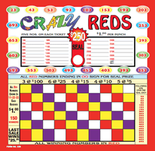 Crazy Reds Punch Board